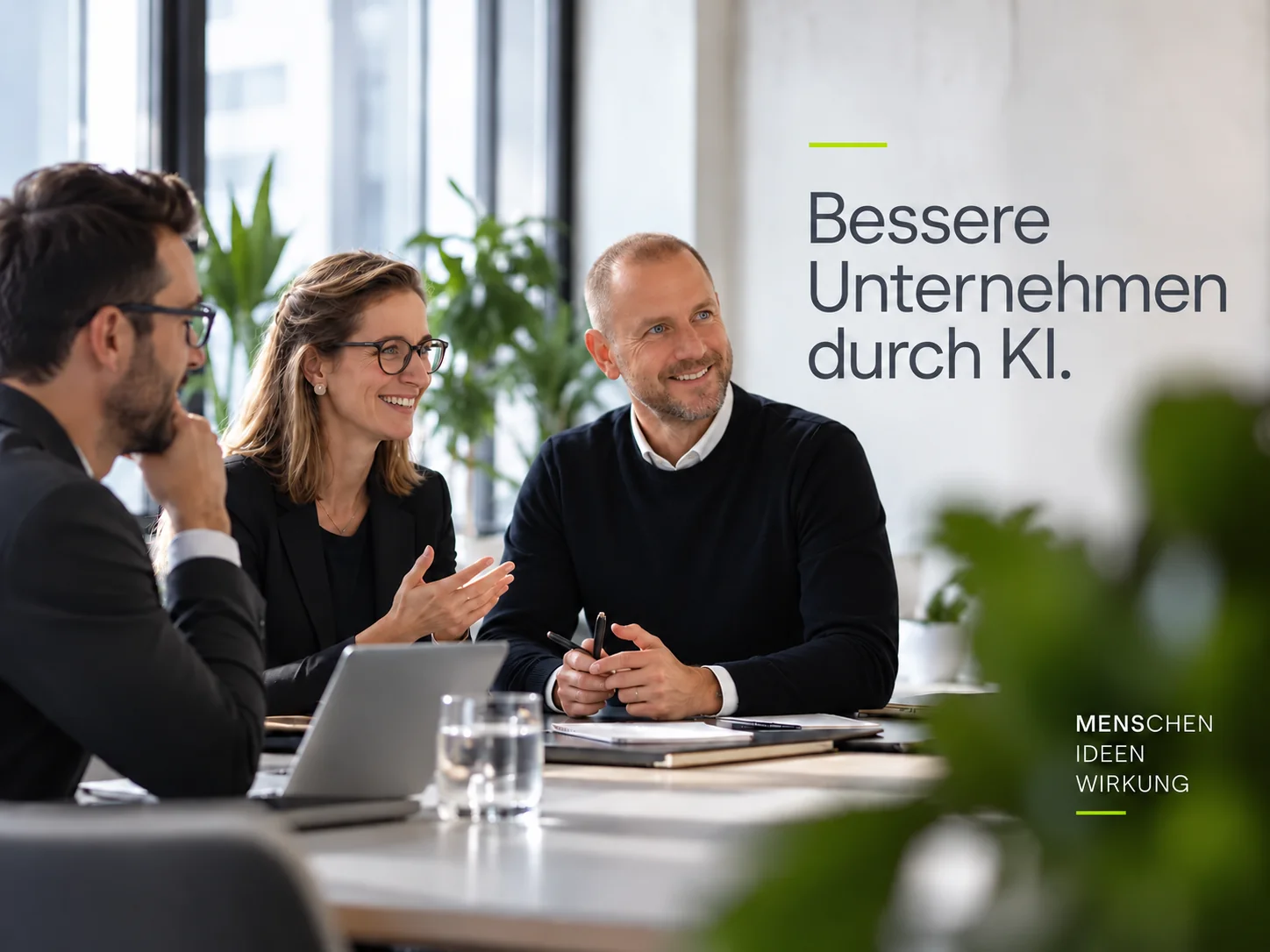 KI-Inszenierung von Mareike und Johannes im gemeinsamen Gespräch