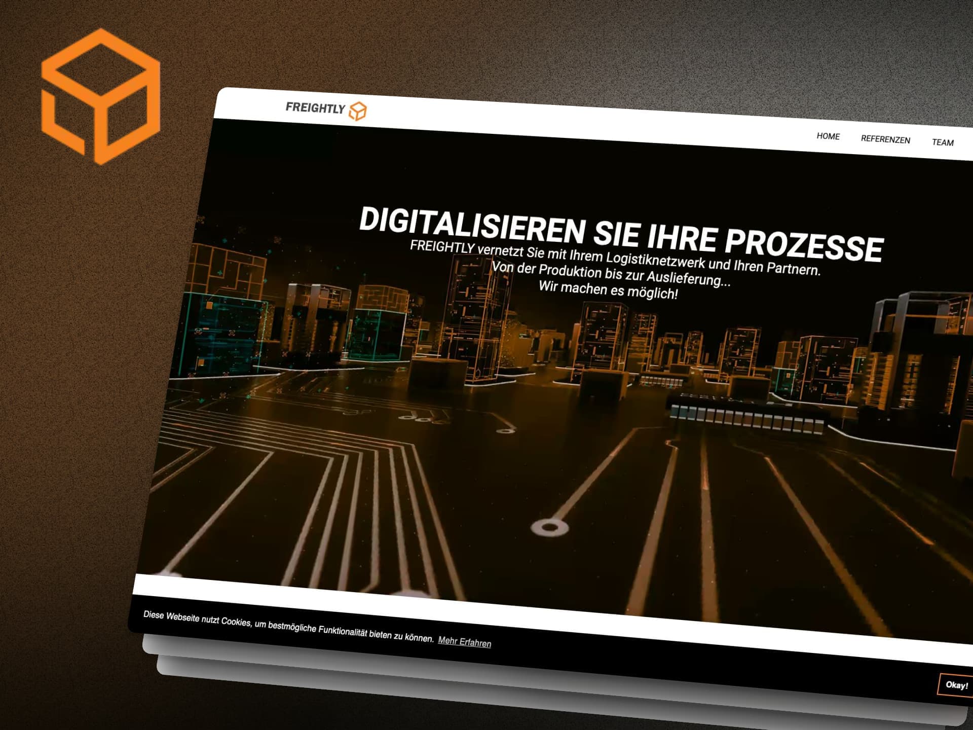 Freightly logistics platform mockup